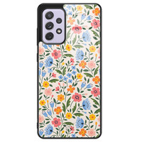 Telefoonhoesje Store Samsung Galaxy A52 / a52s hoesje glas - Romantische bloemen