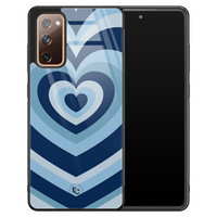 ELLECHIQ Samsung Galaxy S20 FE hoesje glas - Hart blauw