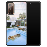 ELLECHIQ Samsung Galaxy S20 FE hoesje glas - Tiger pool