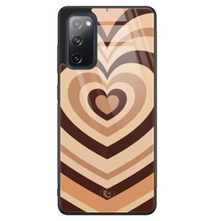 ELLECHIQ Samsung Galaxy S20 FE hoesje glas - Hart bruin