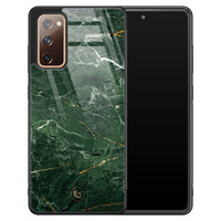 ELLECHIQ Samsung Galaxy S20 FE hoesje glas - Marble jade green