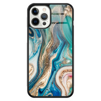 Telefoonhoesje Store iPhone 12 Pro Max hoesje glas - Magic marble