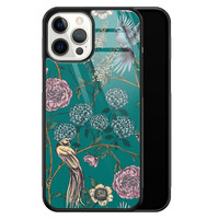 Telefoonhoesje Store iPhone 12 Pro Max hoesje glas - Bloomy birds