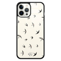 Telefoonhoesje Store iPhone 12 Pro Max hoesje glas - Freedom birds