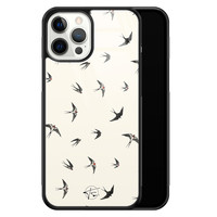 Telefoonhoesje Store iPhone 12 Pro Max hoesje glas - Freedom birds