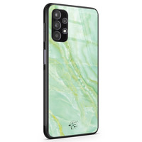 Telefoonhoesje Store Samsung Galaxy A32 4G hoesje glas - Marmer limegroen