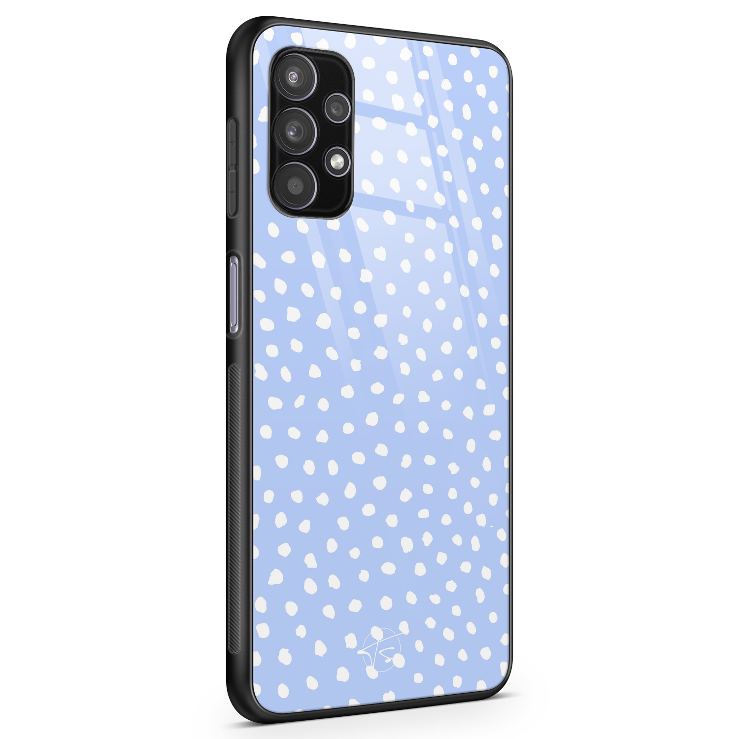 Telefoonhoesje Store Samsung Galaxy A32 4G hoesje glas - Purple dots