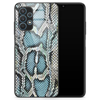 ELLECHIQ Samsung Galaxy A32 4G hoesje glas - Baby Snake Blue