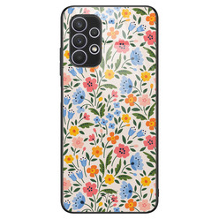 Telefoonhoesje Store Samsung Galaxy A32 4G hoesje glas - Romantische bloemen