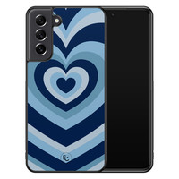 ELLECHIQ Samsung Galaxy S21 FE hoesje back case - Hart blauw
