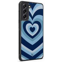 ELLECHIQ Samsung Galaxy S21 FE hoesje back case - Hart blauw