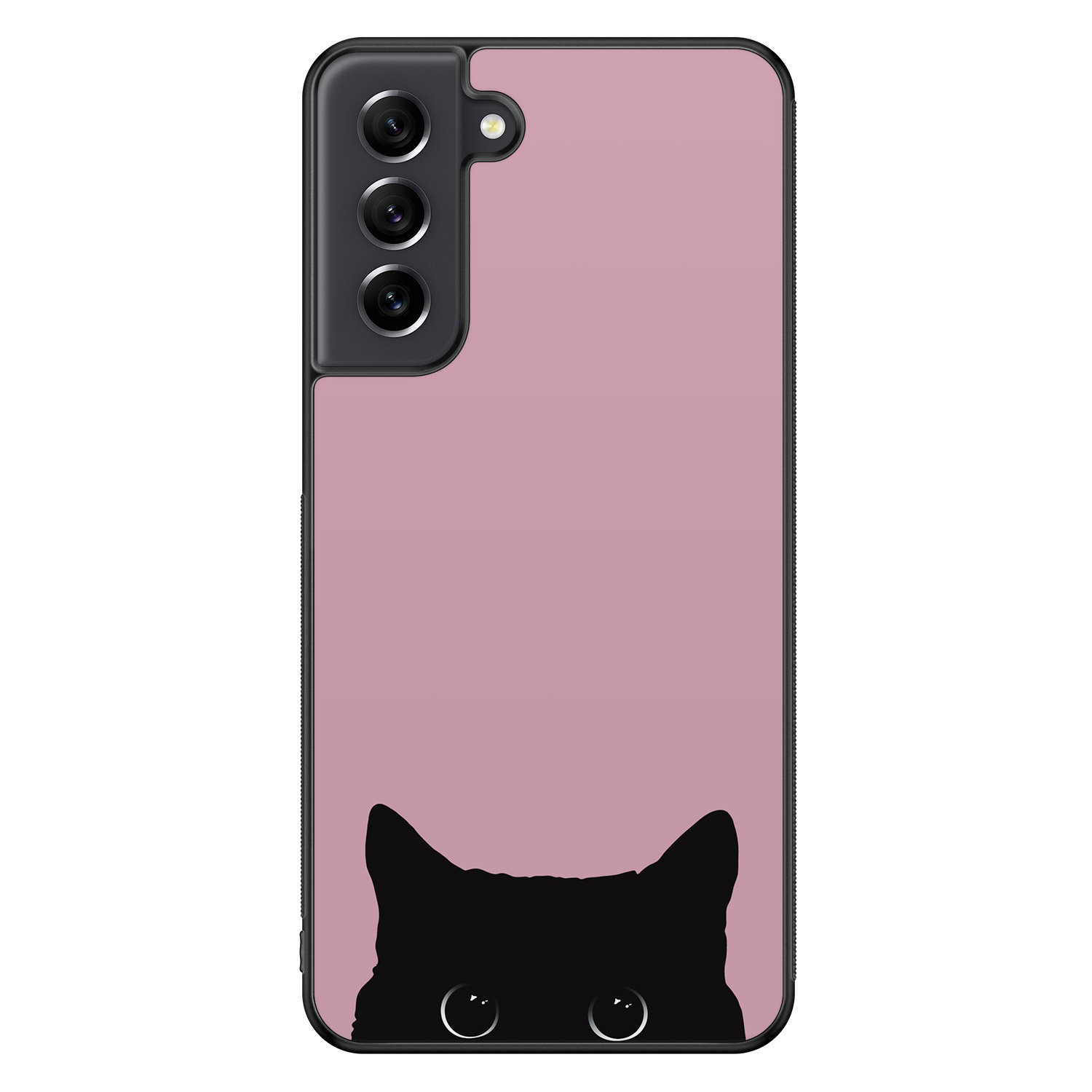 Telefoonhoesje Store Samsung Galaxy S21 FE hoesje back case - Zwarte kat