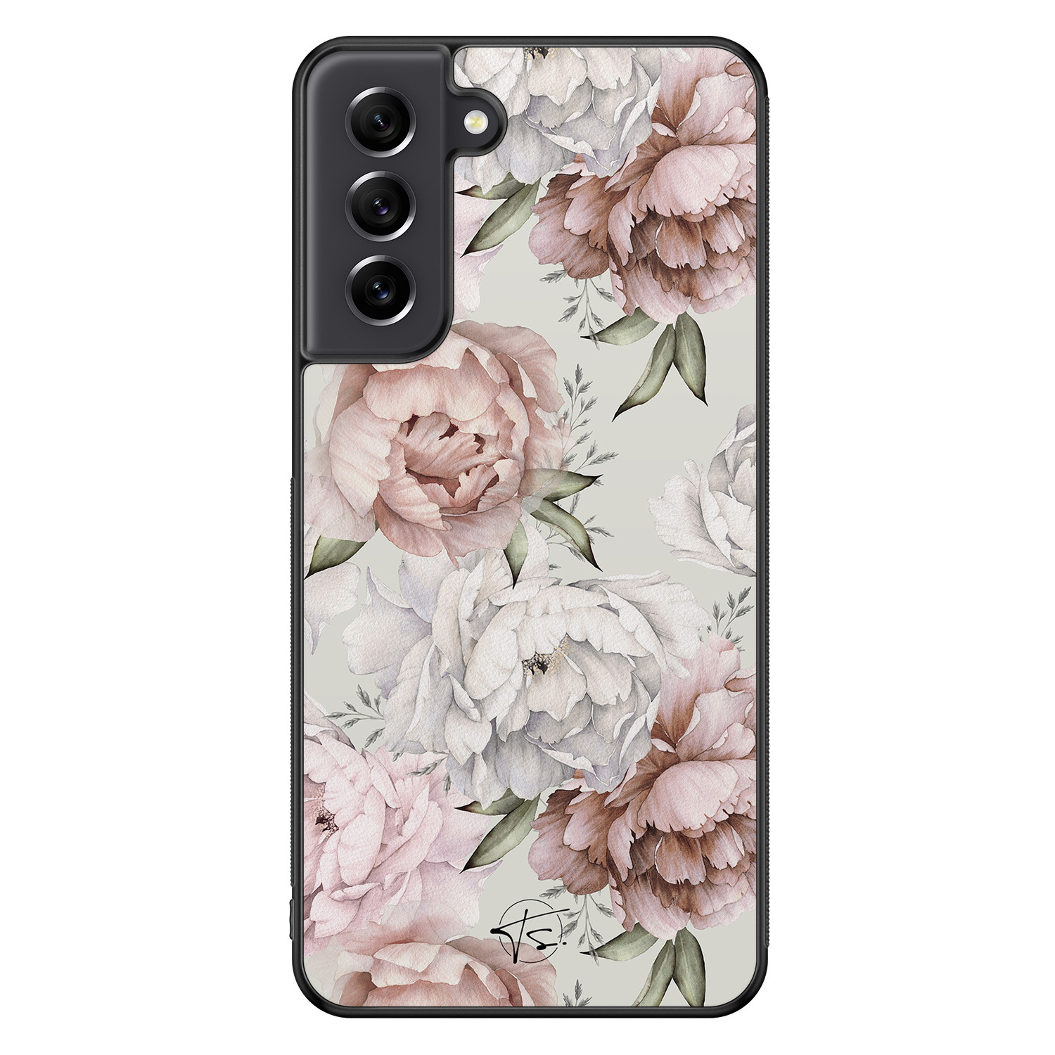 Telefoonhoesje Store Samsung Galaxy S21 FE hoesje back case - Classy flowers