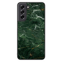 ELLECHIQ Samsung Galaxy S21 FE hoesje back case - Marble jade green