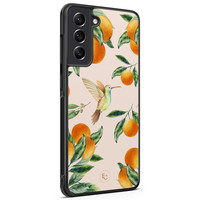 ELLECHIQ Samsung Galaxy S21 FE hoesje back case - Tropical Lemonade