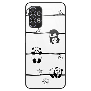 Telefoonhoesje Store Samsung Galaxy A32 5G hoesje glas - Panda