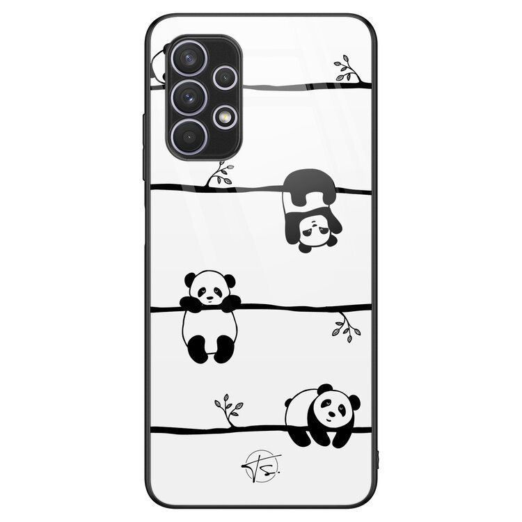 Telefoonhoesje Store Samsung Galaxy A32 5G hoesje glas - Panda