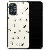 Telefoonhoesje Store Samsung Galaxy A32 5G hoesje glas - Freedom birds