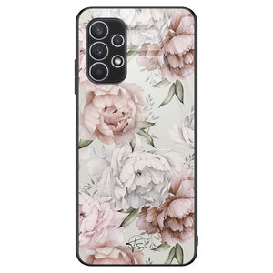 Telefoonhoesje Store Samsung Galaxy A32 5G hoesje glas - Classy flowers