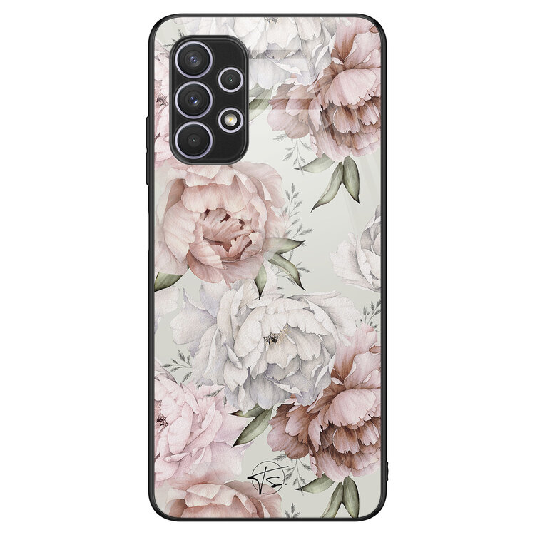 Telefoonhoesje Store Samsung Galaxy A32 5G hoesje glas - Classy flowers