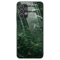 ELLECHIQ Samsung Galaxy A32 5G hoesje glas - Marble jade green