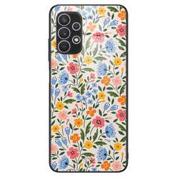 Telefoonhoesje Store Samsung Galaxy A32 5G hoesje glas - Romantische bloemen