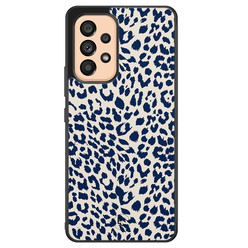 Telefoonhoesje Store Samsung Galaxy A53 hoesje back case - Luipaard blauw