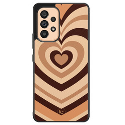 ELLECHIQ Samsung Galaxy A53 hoesje back case - Hart bruin