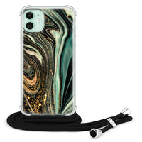 Telefoonhoesje Store iPhone 11 hoesje met koord - Magic marble