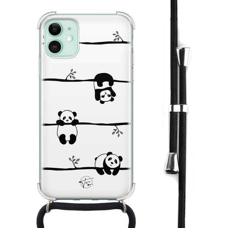 Telefoonhoesje Store iPhone 11 hoesje met koord - Panda