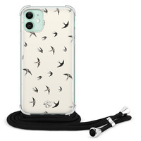 Telefoonhoesje Store iPhone 11 hoesje met koord - Freedom birds