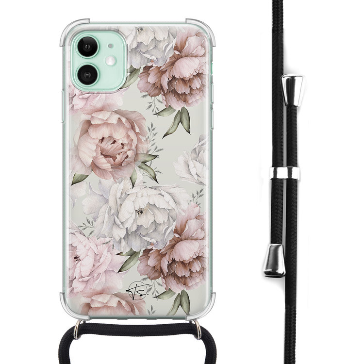 Telefoonhoesje Store iPhone 11 hoesje met koord - Classy flowers