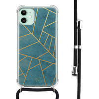 Telefoonhoesje Store iPhone 11 hoesje met koord - Abstract blauw