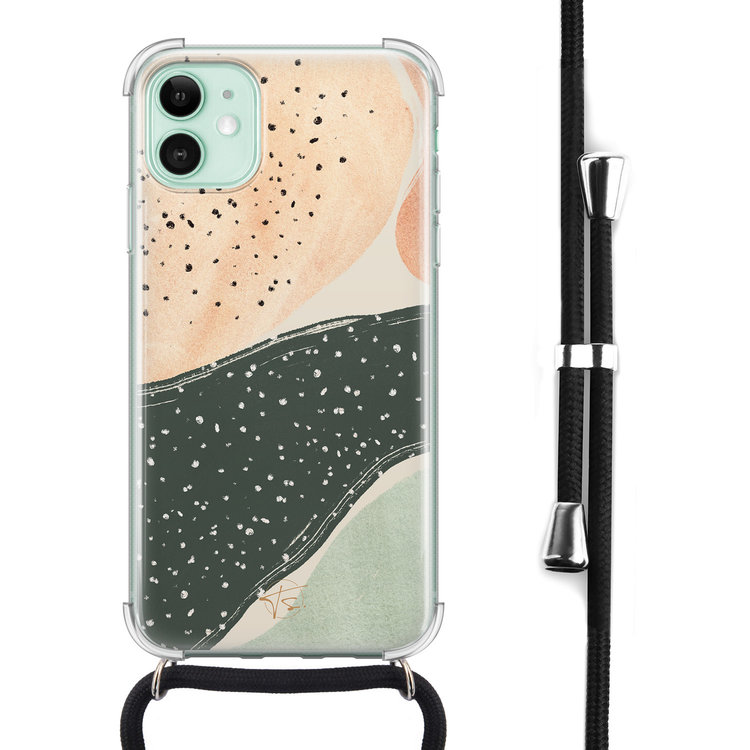 Telefoonhoesje Store iPhone 11 hoesje met koord - Abstract peach