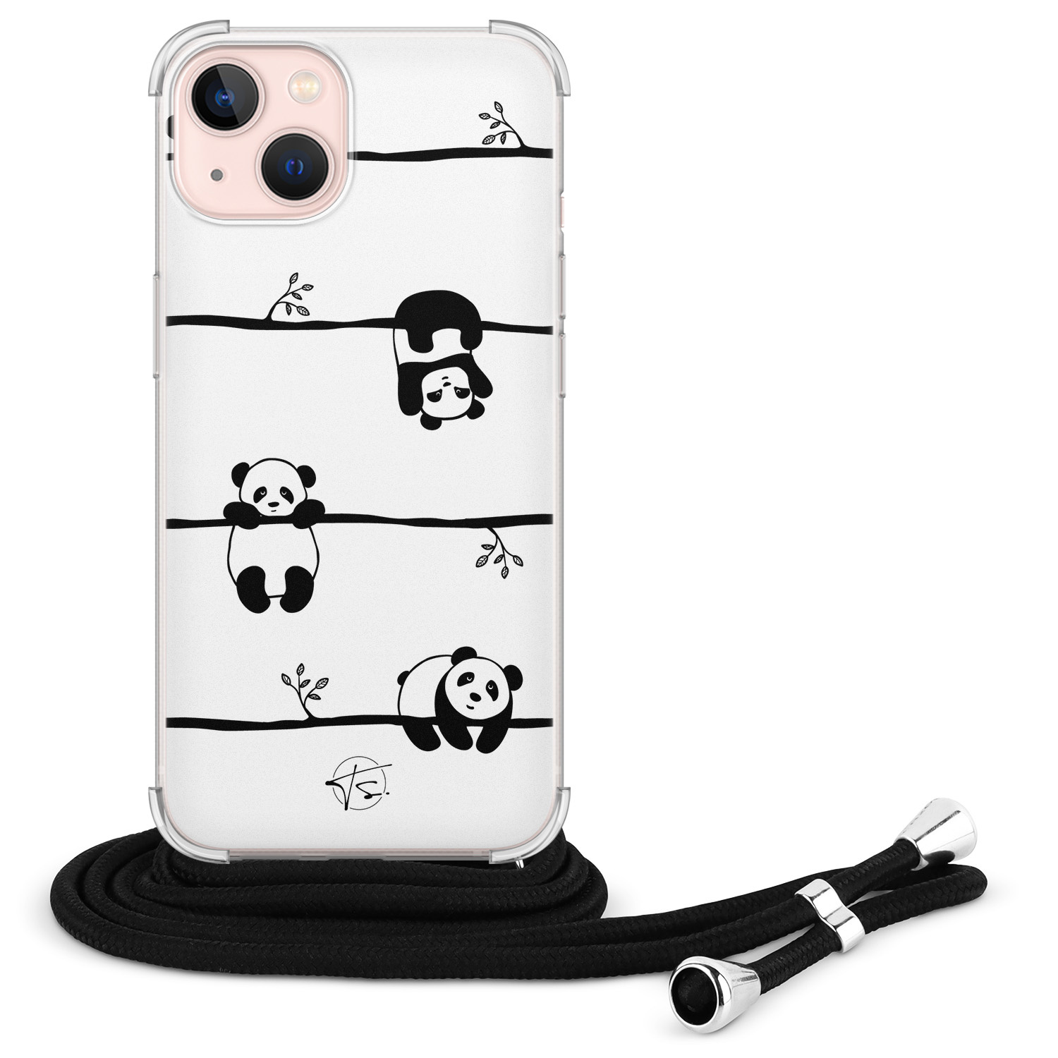 Telefoonhoesje Store iPhone 13 hoesje met koord - Panda