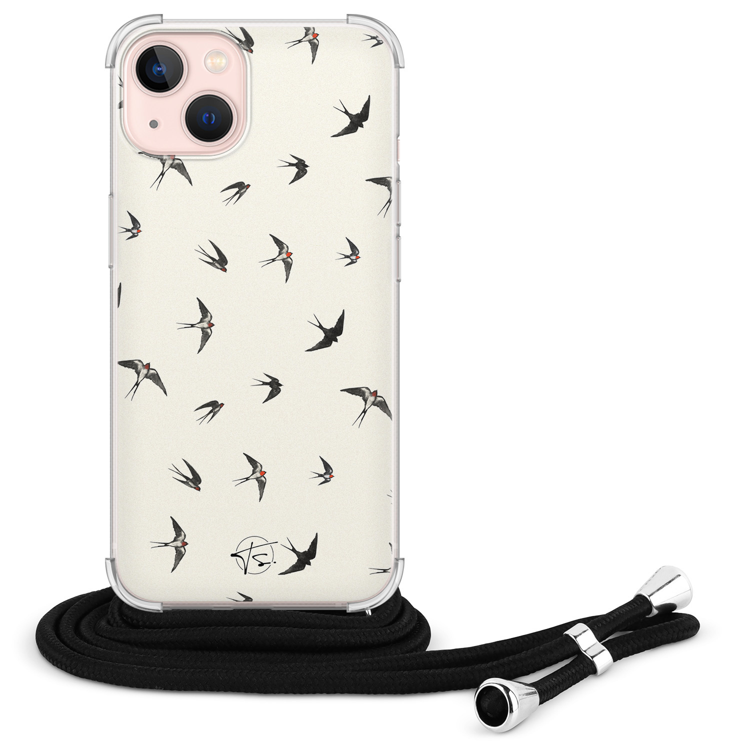 Telefoonhoesje Store iPhone 13 hoesje met koord - Freedom birds