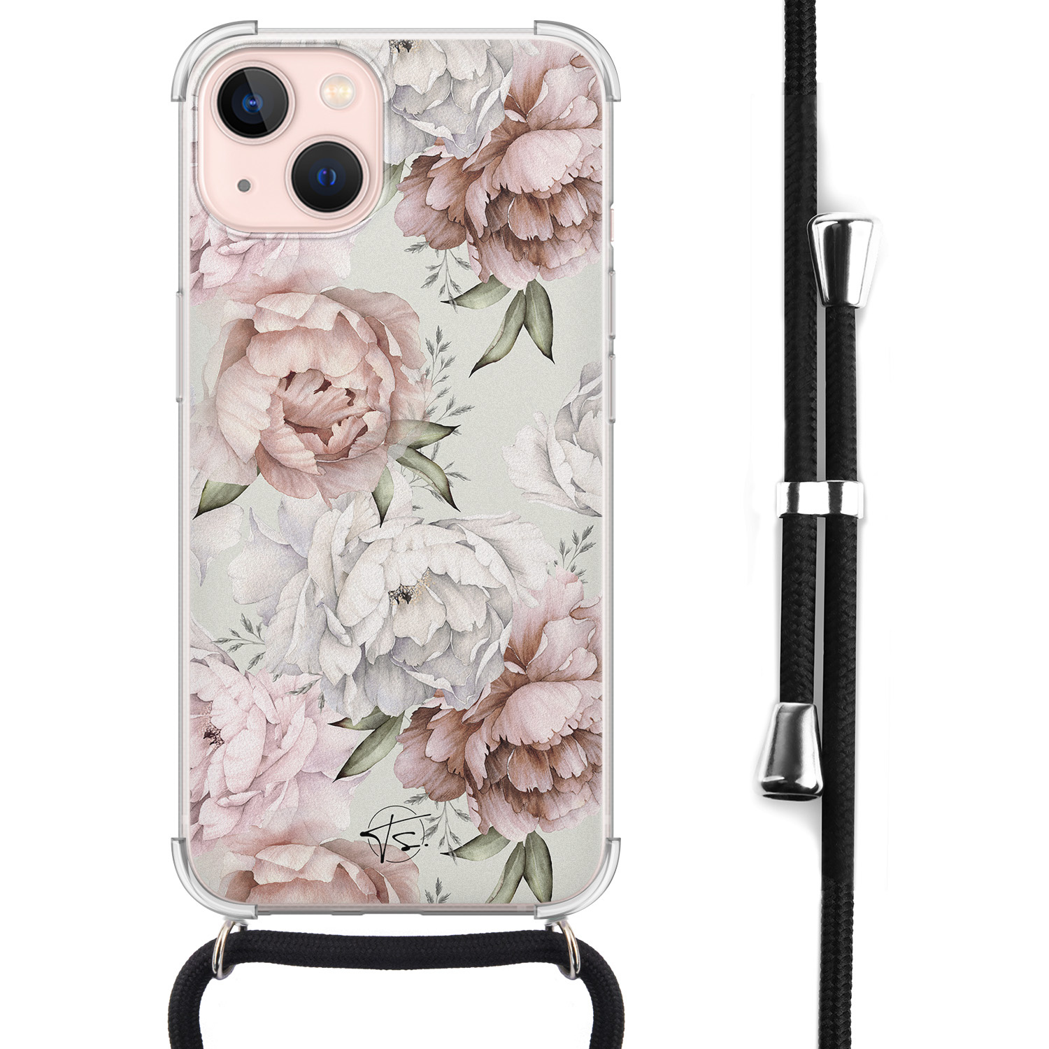 Telefoonhoesje Store iPhone 13 hoesje met koord - Classy flowers