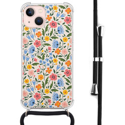 Telefoonhoesje Store iPhone 13 hoesje met koord - Romantische bloemen