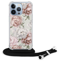 Telefoonhoesje Store iPhone 13 Pro hoesje met koord - Classy flowers
