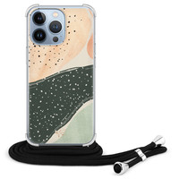 Telefoonhoesje Store iPhone 13 Pro hoesje met koord - Abstract peach