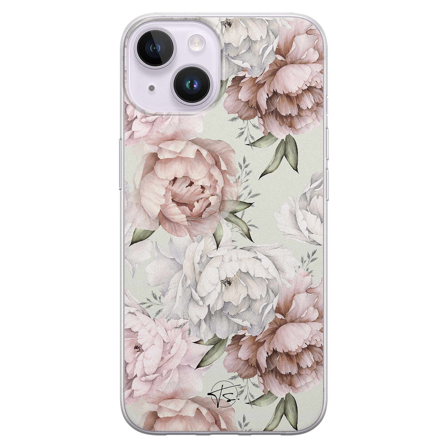 Telefoonhoesje Store iPhone 14 siliconen hoesje - Classy flowers