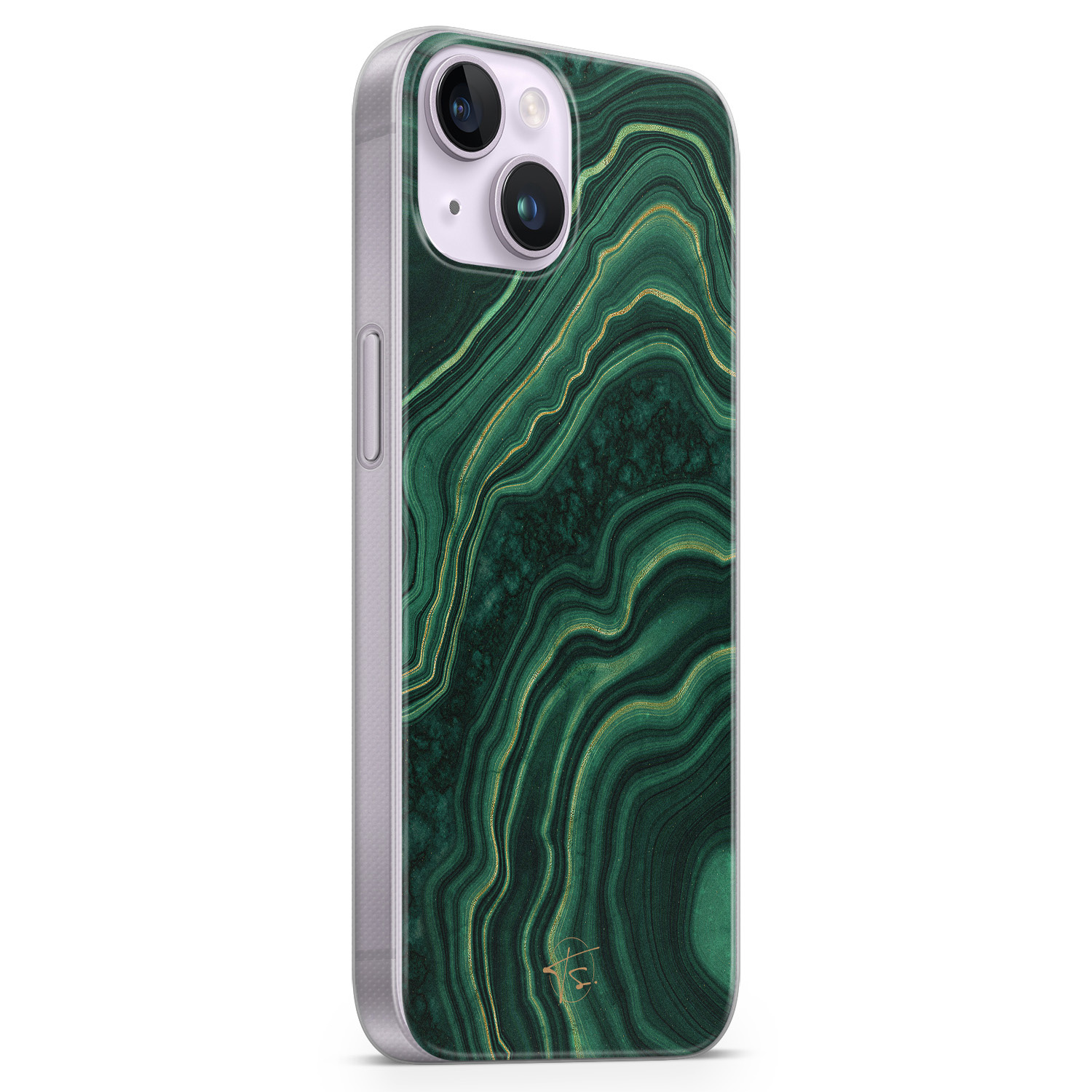 Telefoonhoesje Store iPhone 14 siliconen hoesje - Agate groen