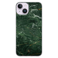 ELLECHIQ iPhone 14 siliconen hoesje - Marble jade green