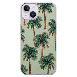 Telefoonhoesje Store iPhone 14 siliconen hoesje - Palmbomen
