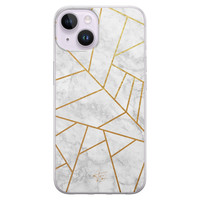 Telefoonhoesje Store iPhone 14 siliconen hoesje - Geometrisch marmer