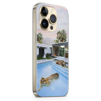 ELLECHIQ iPhone 14 Pro siliconen hoesje - Tiger pool