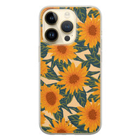 Telefoonhoesje Store iPhone 14 Pro siliconen hoesje - Zonnebloemen