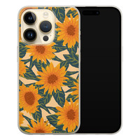 Telefoonhoesje Store iPhone 14 Pro siliconen hoesje - Zonnebloemen