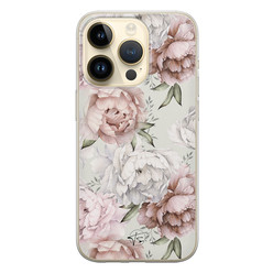 Telefoonhoesje Store iPhone 14 Pro siliconen hoesje - Classy flowers