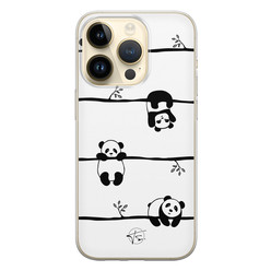 Telefoonhoesje Store iPhone 14 Pro siliconen hoesje - Panda